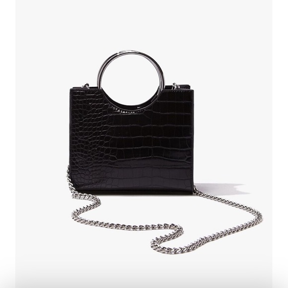 Mini faux croc leather bucket purse - Picture 1 of 2